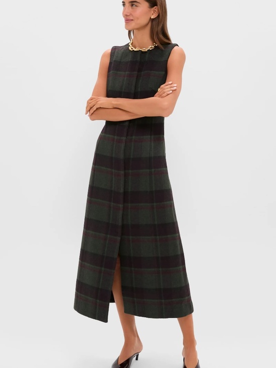 Tuckernuck Dresses & Skirts - Tuckernuck Forest Plaid Wool Rhoda Midi Dress size 6 (fits like a 4) NWT